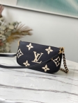 Louis Vuitton Multi Pochette Accessoires Bicolor Monogram Empreinte Leather in Black - Handbags M45777