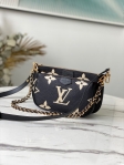 Louis Vuitton Multi Pochette Accessoires Bicolor Monogram Empreinte Leather in Black - Handbags M45777