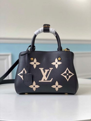 Louis Vuitton Montaigne BB Bicolor Monogram Empreinte Leather in Black - Handbags M45778