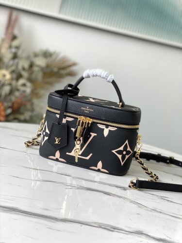 Louis Vuitton Vanity PM Bicolor Monogram Empreinte Leather in Black - Handbags M45780 Louis Vuitton Vanity PM Bicolor Monogram Empreinte Leather in Black - Handbags M45780