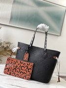 Louis Vuitton Neverfull MM Monogram Empreinte Leather in Black - Handbags M45856