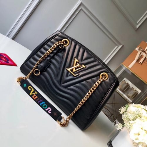 Louis Vuitton New Wave Chain Tote M51496 Noir Deep-black Louis Vuitton New Wave Chain Tote M51496 Noir Deep-black
