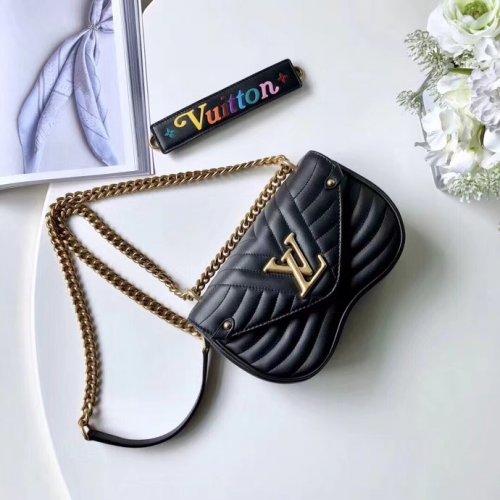 Louis Vuitton New Wave Chain Bag PM M51683 Deep-black Noir Louis Vuitton New Wave Chain Bag PM M51683 Deep-black Noir