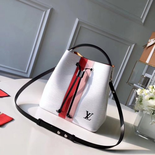 Louis Vuitton Epi Leather NéoNoé bucket handbag bag M52163 Blanc White