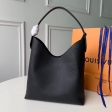 Louis Vuitton Calf Leather Lockme Hobo Shoulder Bag M52776 Black