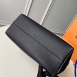 Louis Vuitton Calf Leather Lockme Hobo Shoulder Bag M52776 Black