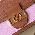 Louis Vuitton Taurillon leather MINI Dauphine Lugano Handbag M53805 Bruni/Strawberry Milk