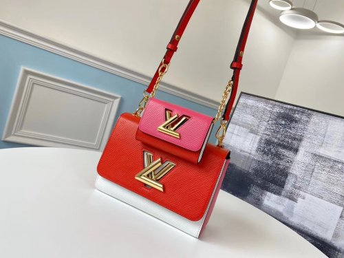 Louis Vuitton Epi Leather Twisty PM and Twist M55909 Rose/Rouge Louis Vuitton Epi Leather Twisty PM and Twist M55909 Rose/Rouge