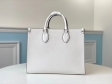 Louis Vuitton Epi Cowhide Leather Onthego MM Tote Bag M56081 Blanc White
