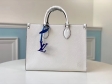 Louis Vuitton Epi Cowhide Leather Onthego MM Tote Bag M56081 Blanc White
