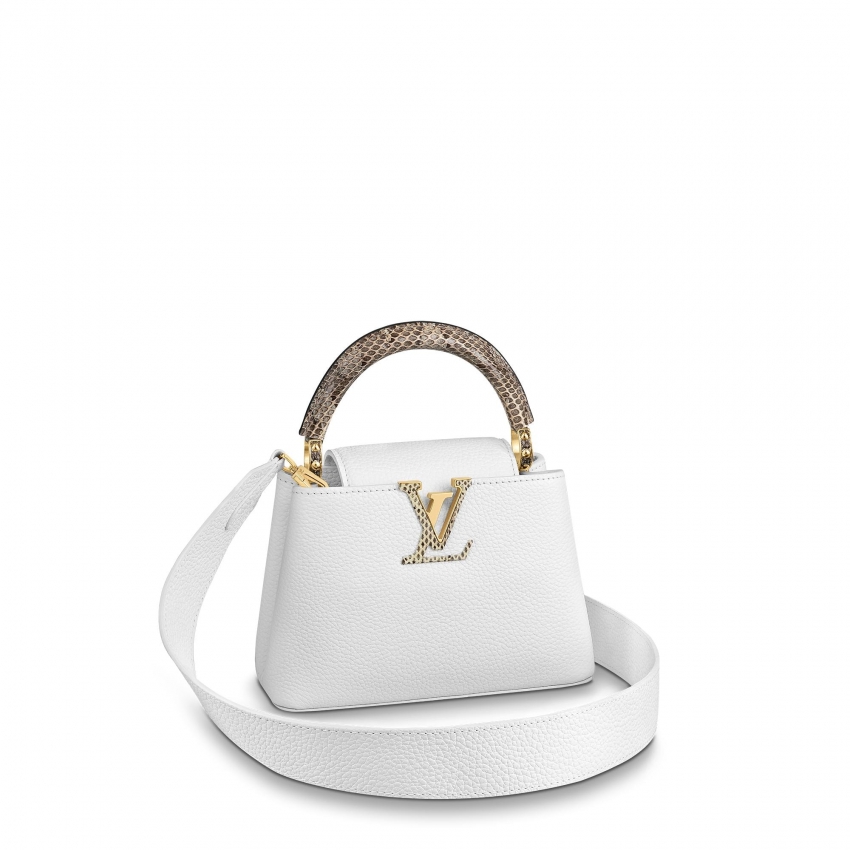 Louis Vuitton Capucines Mini Ayers in White - Women - Handbags M56399