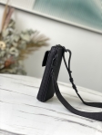 Louis Vuitton LV Aerogram Phone Pouch Men H26 in Black M57089