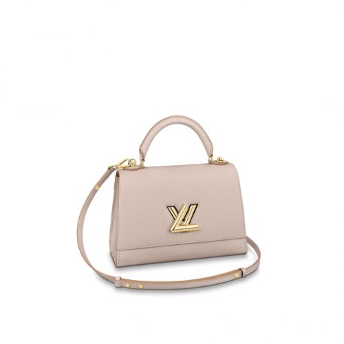 Louis Vuitton Taurillon Leather TWIST ONE HANDLE MM M57092 Greige Louis Vuitton Taurillon Leather TWIST ONE HANDLE MM M57092 Greige