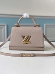 Louis Vuitton Taurillon Leather TWIST ONE HANDLE PM M57214 Greige