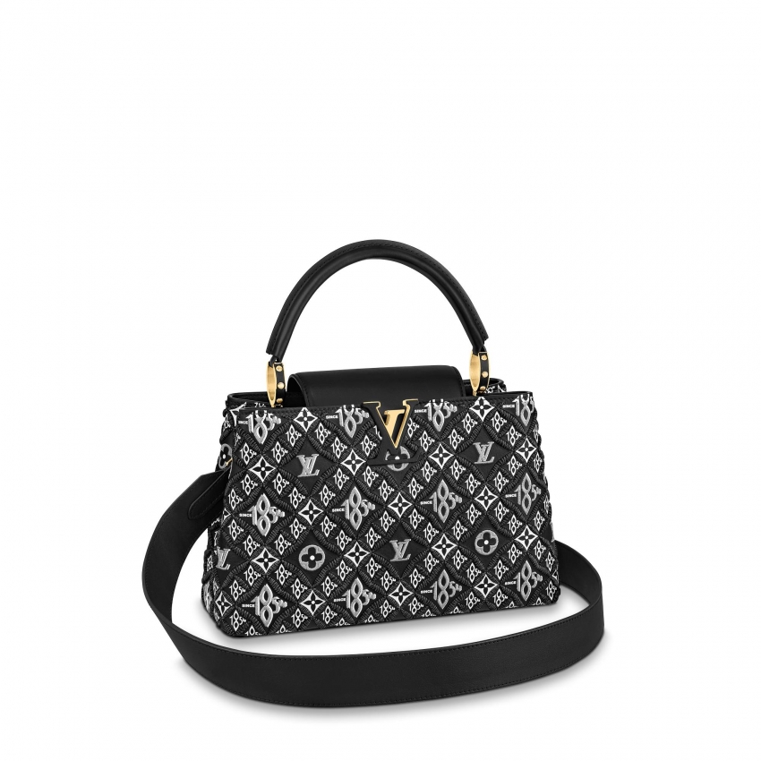 Louis Vuitton Since 1854 Capucines MM Monogram Jacquard Since 1854 in Black - Women - Highlights M57358