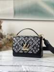 Louis Vuitton Since 1854 Twist MM Monogram Jacquard in Black - Handbags M57442