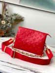 Louis Vuitton Lambskin Coussin PM M57792 Red