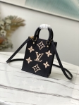 Louis Vuitton Petit Sac Plat Bicolor Monogram Empreinte Leather in Black - M57937