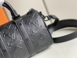 Louis Vuitton Keepall XS Men Monogram Seal cowhide leather in Black - Bags M57960