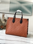 Louis Vuitton OnTheGo MM Monogram Empreinte Leather in Caramel - Handbags M58521