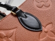 Louis Vuitton OnTheGo MM Monogram Empreinte Leather in Caramel - Handbags M58521