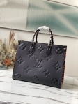 Louis Vuitton OnTheGo MM Monogram Empreinte Leather in Black - Handbags M58522