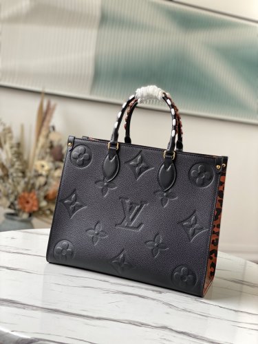 Louis Vuitton OnTheGo MM Monogram Empreinte Leather in Black - Handbags M58522