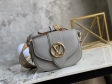 Louis Vuitton LV Pont 9 Soft PM Grained Calfskin Leather in Grey - Women Handbags M58728