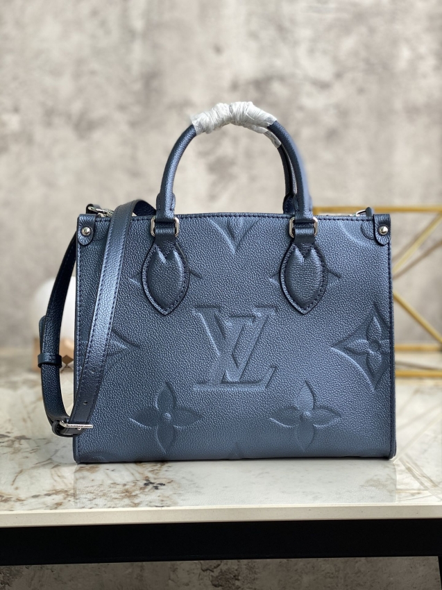 Louis Vuitton OnTheGo PM Monogram Empreinte Leather in Blue - Women - Handbags M58956
