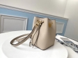 Louis Vuitton Grained calf leather NANO LOCKME BUCKET M69205 Greige