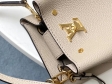 Louis Vuitton Grained calf leather NANO LOCKME BUCKET M69205 Greige