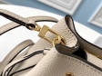 Louis Vuitton Grained calf leather NANO LOCKME BUCKET M69205 Greige