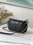 Louis Vuitton Multi Pochette Accessoires Monogram Empreinte Leather in Black - Handbags M80399