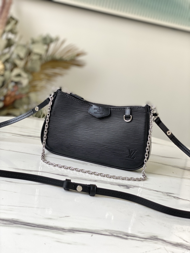 Louis Vuitton Epi Cowhide Leather Easy Pouch On Strap M80471 Black