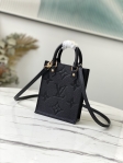 Louis Vuitton Petit Sac Plat Monogram Empreinte Leather in Black - Small Leather Goods M80478