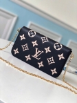 Louis Vuitton Felicie Pochette Monogram Empreinte Leather in Black - Small Leather Goods M80482