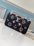 Louis Vuitton Felicie Pochette Monogram Empreinte Leather in Black - Small Leather Goods M80482