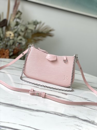 Louis Vuitton Epi Cowhide Leather Easy Pouch On Strap M80483 Rose Ballerine Louis Vuitton Epi Cowhide Leather Easy Pouch On Strap M80483 Rose Ballerine