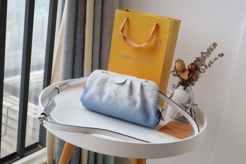 Louis Vuitton Scala Mini Pouch Mahina in Blue - Small Leather Goods M80497 Louis Vuitton Scala Mini Pouch Mahina in Blue - Small Leather Goods M80497