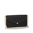 Louis Vuitton Felicie Pochette Monogram Empreinte Leather in Black - Small Leather Goods M80679