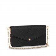 Louis Vuitton Felicie Pochette Monogram Empreinte Leather in Black - Small Leather Goods M80679
