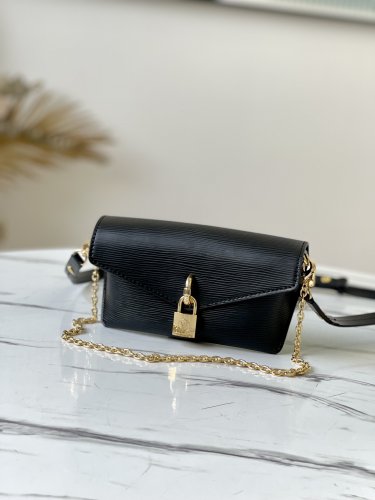 Louis Vuitton Padlock on Strap Epi Leather in Black - Wallets and Small Leather Goods M80682