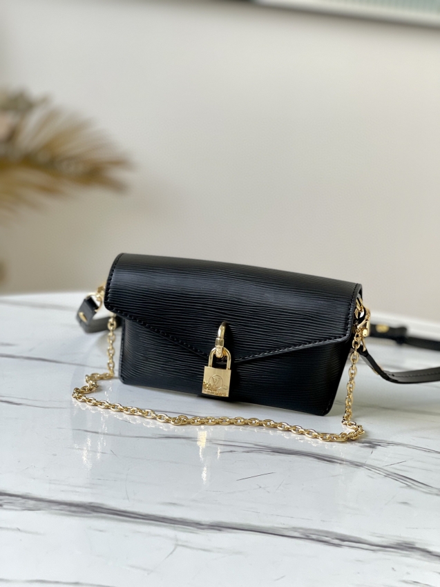 Louis Vuitton Padlock on Strap Epi Leather in Black - Wallets and Small Leather Goods M80682