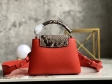 Louis Vuitton Capucines Mini Capucines in Cornaline - Women Handbags N80007