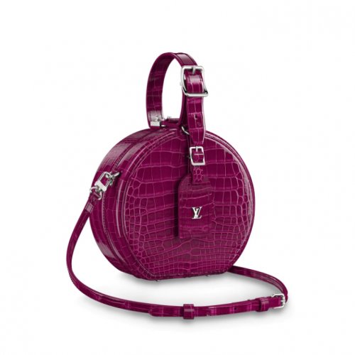 Louis Vuitton Crocodilien Brillant Petite Boite Chapeau N90240 Raisin Louis Vuitton Crocodilien Brillant Petite Boite Chapeau N90240 Raisin