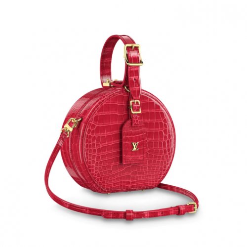 Louis Vuitton Crocodilien Brillant Petite Boite Chapeau N90275 Spinelle Rose Louis Vuitton Crocodilien Brillant Petite Boite Chapeau N90275 Spinelle Rose