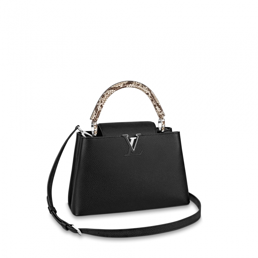 Louis Vuitton Capucines MM Python in Black - Women - Handbags N92800