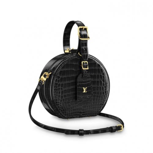 Louis Vuitton Crocodilien Brillant Petite Boite Chapeau N93597 Black Louis Vuitton Crocodilien Brillant Petite Boite Chapeau N93597 Black