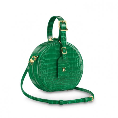 Louis Vuitton Crocodilien Brillant Petite Boite Chapeau N93598 Emeraude