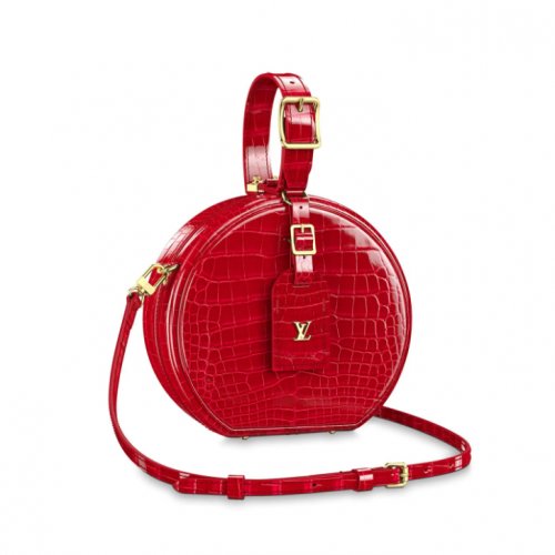 Louis Vuitton Crocodilien Brillant Petite Boite Chapeau N93599 Cerise